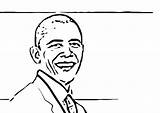 Obama Barack President sketch template