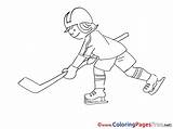 Hockey Coloring Ice Pages Sportsman Sheet Title sketch template