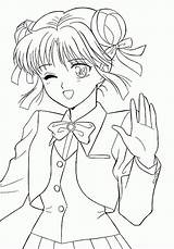 Dessin Manga Imprimer Coloriage Girl Cute Buzz2000 sketch template