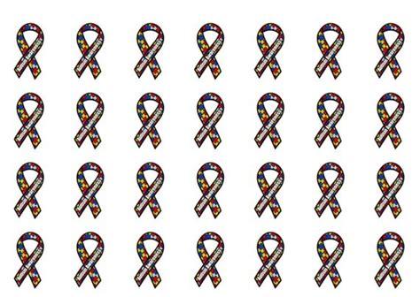 autism awareness ribbon stickers printable perfect