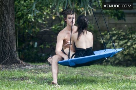 Shawn Mendes And Camila Cabello Chilling By A Swing In