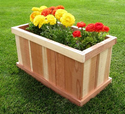 humboldt redwood  rectangular planter box house home pinterest