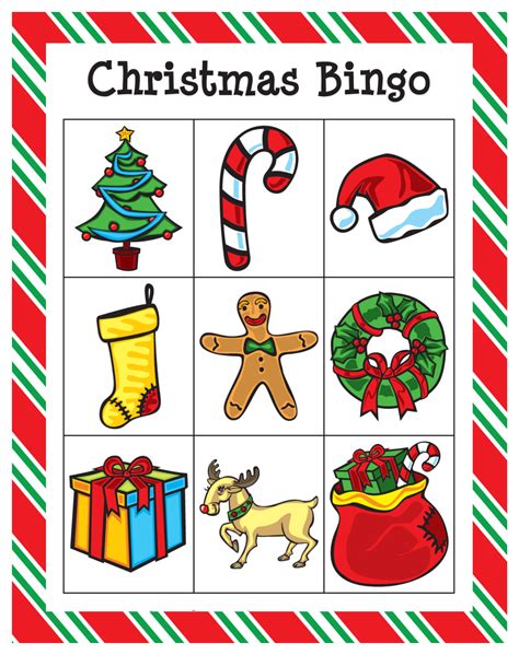printable christmas bingo boards     printablee