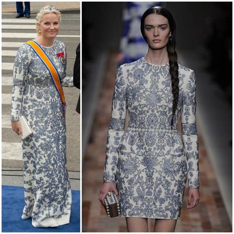 crown princess mette marit wears valentino floral print