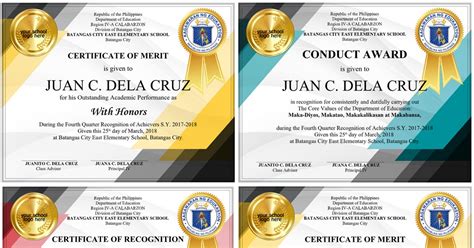 award certificates   decent designs depedclick