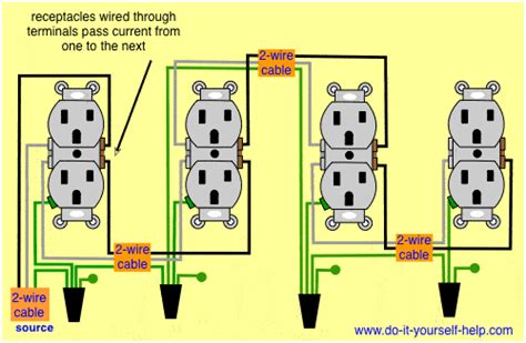 multiple receptacle outlets wiring diagrams    helpcom