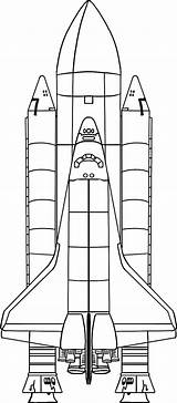 Space Shuttle Coloring External Tank Rocket Booster Color sketch template