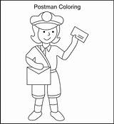 Coloring Pages Office Post Mailman Printable Postman Clipart Mail Kids Book Girl Helpers Community Colouring Sheets Letter Professional Cliparts Google sketch template