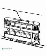 Coloring Pages Train Subway Trains Kids Printable Print sketch template