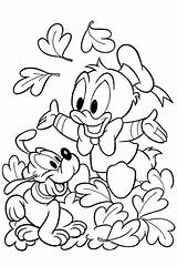 Coloring Pages Fall Disney Duck Donald Baby Getcolorings Printable sketch template