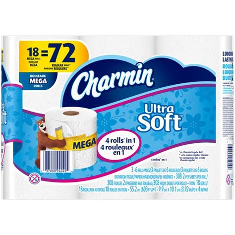 Charmin Ultra Soft Toilet Paper 18 Mega Rolls