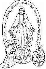 Coloring Miraculous Medal Template sketch template