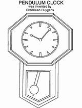 Clock Pendulum Relogio Grandfather Tocolor Colorironline sketch template