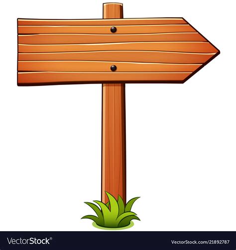 direction wood sign cartoon royalty  vector image