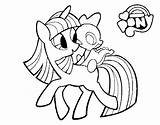 Twilight Sparkle Coloring Pony Little sketch template