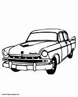 Clipart Coloring Car Cars Pages Book Clip 1950s Old Books Vintage 1950 Colouring Classic Gif Front Use Cartoon These Viewed sketch template