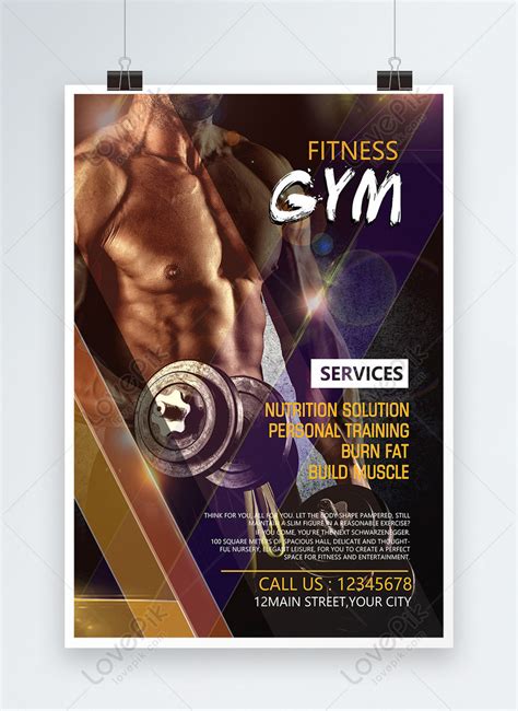 fitness gym poster template imagepicture