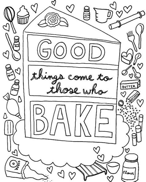 recipe coloring pages coloring pages