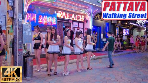 [4k] Pattaya Nightlife Walking Street Bars Clubs And Agogos Girls