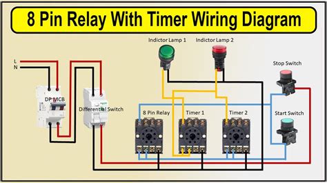 pin relay   timer wiring diagram  pin timer youtube