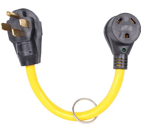 rv amp male  amp female camper power cord plug adapter cable nem