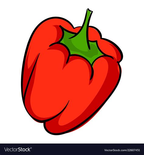 red pepper icon cartoon style royalty  vector image