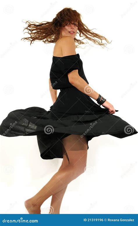 Girl Spinning Around Isolated Royalty Free Stock Image Image 21319196