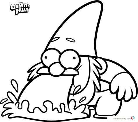 gravity falls coloring pages gnomes  printable coloring pages