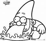 Gravity Falls Coloring Pages Gnomes Drawings Gnome Draw Fall Colouring Printable Steve Disney Color Print Desenhos Step Easy Drawing Mabel sketch template