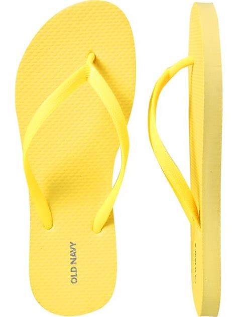 New Old Navy Flip Flops Thong Sandals Size 7 Yellow Shoes