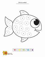Numbers Coloring Fish Sheets Learning Number Color Kindergarten Kids Printable Dot Worksheets 10minutesofqualitytime Members Math Pack Do Activities sketch template