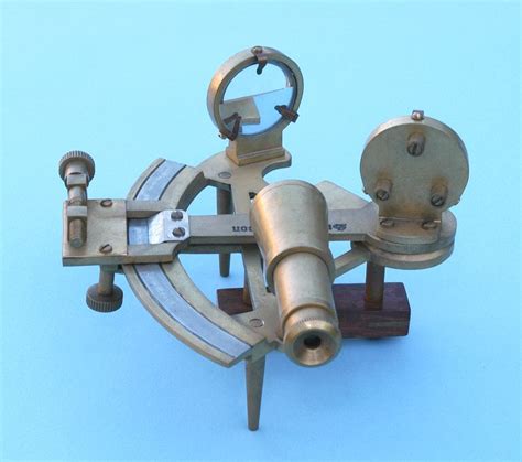 3 5 inch brass sounding sextant with hardwood case from
