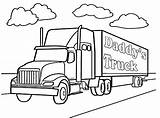 Coloring Truck Semi Peterbilt Drawing Template sketch template
