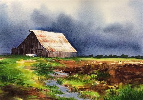 watercolor landscape paintings  beginners  paintingvalleycom