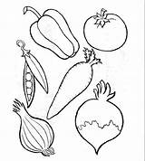 Vegetables Coloring Fruits Pages Drawing Fruit Color Kids Vegetable Cornucopia Different Food Types Colouring Worksheet Veggies Print Drawings Activities Printable sketch template