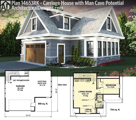 plan rk carriage house plan  man cave potential garage guest house carriage house