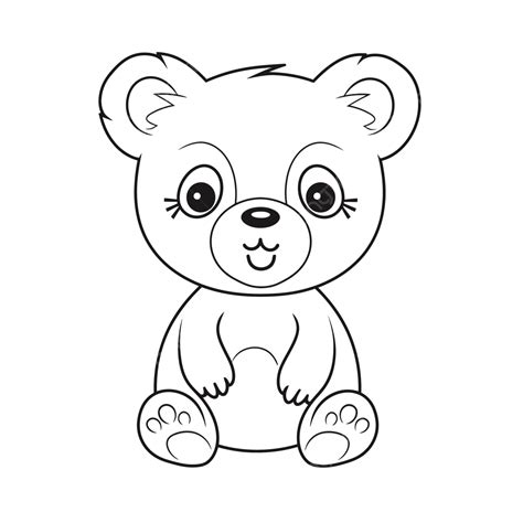 stuffed animal coloring pages teddy bear drawing  hand outline sketch
