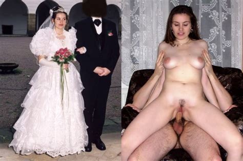 beautiful brides exposed dressed undressed before after