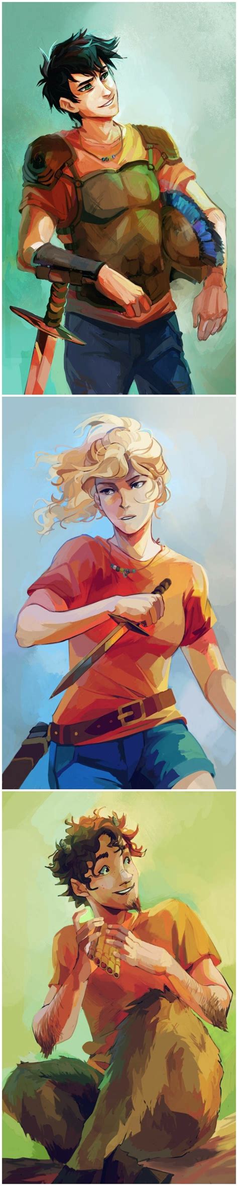 percy jackson annabeth chase and grover underwood i love this fan art p e r c y j a c k