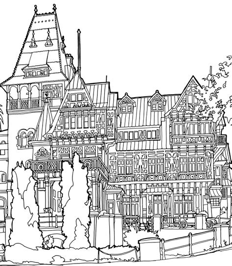 mansion coloring pages