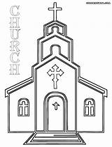 Church Coloring Pages Drawing Simple Building Printable Methodist Cross Drawings Template Print Sketch Paintingvalley Popular sketch template