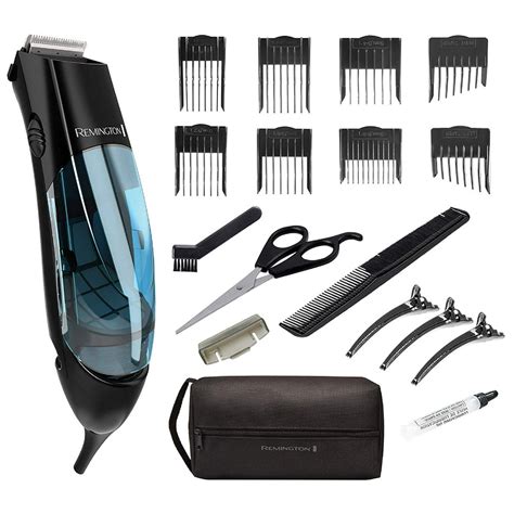 remington hkvaca vacuum haircut kit vacuum beard trimmer hair clippers  men  pieces