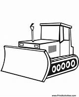 Bulldozer Coloring Construction Pages Kids Plow Snow Loader Front Clipart Printable Truck End Colouring Color Sheets Digger Clip Tractor Print sketch template