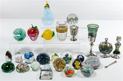 Paperweight And Decorative Glass Assortment Sold At Auction On 16th