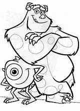 Sulley Pixar Sully Colouring Colorear Wazowski Ink Kidsplaycolor Monstruos sketch template