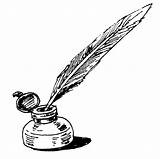 Quill Ink Clipart Clip Library sketch template