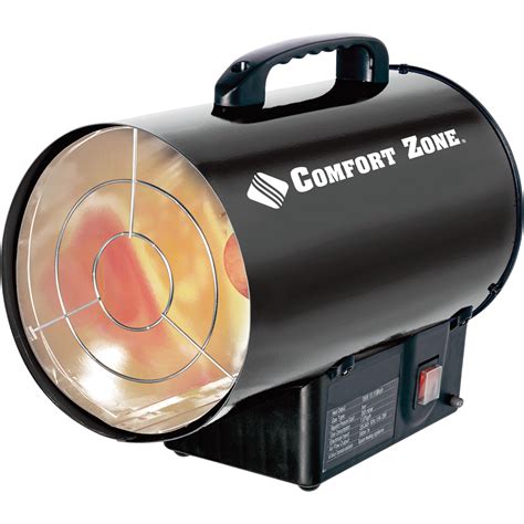 comfort zone fan forced propane heater  btu model czpp propane portable heaters