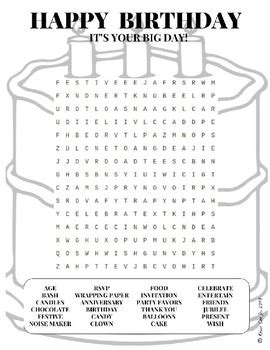birthday word search puzzle birthday word search rohan woods