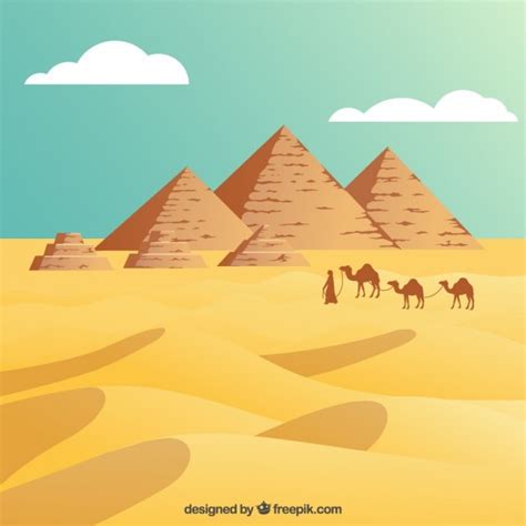 Egyptian Desert With The Pyramids Stock Images Page