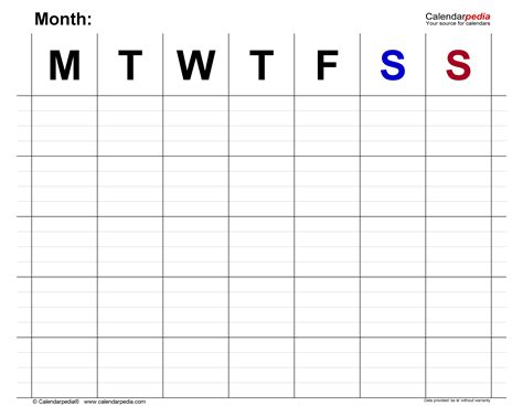 monthly planner templates  microsoft excel